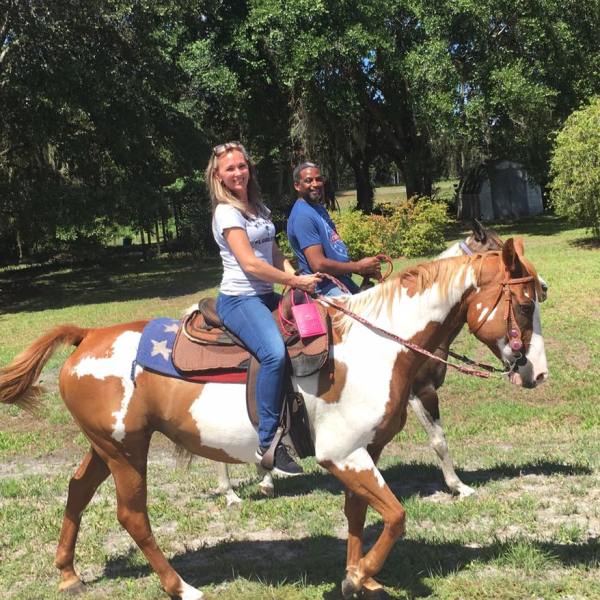 Horseback ride for a trail ride